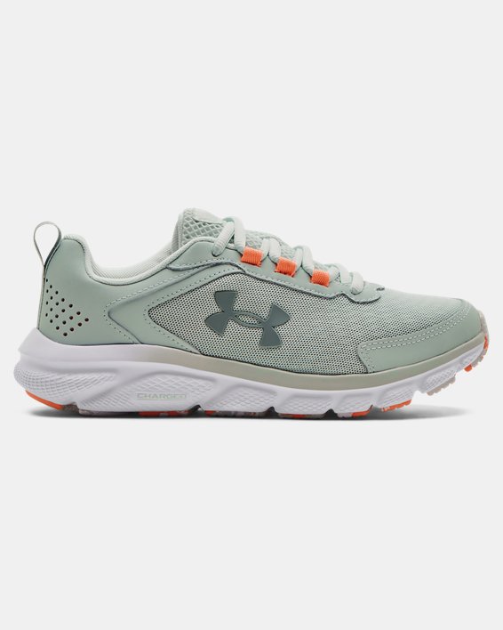 Women's UA Charged Assert 9 Marble Running Shoes, Green, pdpMainDesktop image number 0